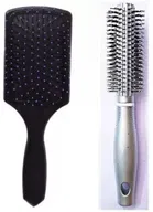 Hair Styling Combo – Flat Comb With Roller Round Comb 