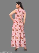 Poly Crepe Printed Kurti for Women 