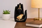 Palm Budha Polyresin Idols 11L X7Wx17 Cm