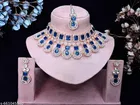 Rose Gold Finish Bridal Necklace Set for Women 