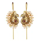 Brass Gold Plated Earrings for Women (Gold, Set of 1)