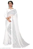 Net Self-Design Saree for Women 