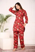 Rayon Top & Bottom Set for Women 