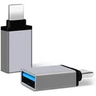 Metal USB 3.0 to Type C OTG Adapter (Silver, Pack of 2)