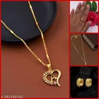 Combo of Alloy 2 Pcs Pendant with 1 Earrings & Ring 