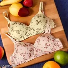 Cotton Blend Printed Bra for Women & Girls, Multicolour, Pack of 2 