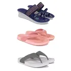 Combo of Heels with Slippers for Women 