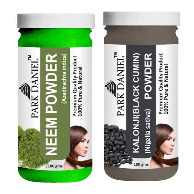 Park Daniel 100% Pure & Natural Neem Powder & Kalonji (Black Cumin) Powder (Pack Of 2, 100 g) (SE-405)