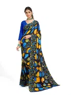 Georgette Printed Saree for Women 