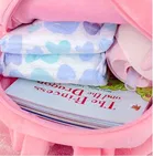 Soft Fabric Pink And White Angel Baby Girls School Bag