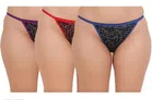 Cotton Printed Briefs for Women (Multicolor, M) (Pack of 3)