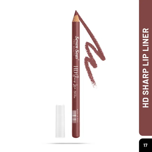 Seven Seas HD Sharp Line Lip Liner, Nude Brown (Free Size)