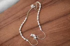 Silver Plated Metal Womens Anklets,Silver, Set of 2