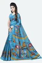 Khadi Silk Printed Saree for Women 