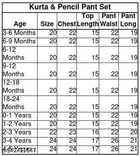 Cotton Blend Kurta Set for Girls 