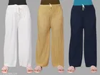 Palazzos for Women, Pack of 3 