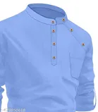 Solid Cotton Kurta Set for Boys 