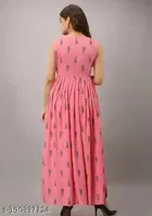 Rayon Printed Gown for Women 