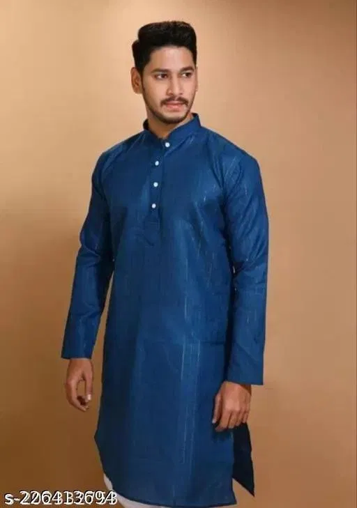 Kurta for Men (Blue, M)