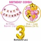 3rd Happy Birthday Balloon Decoration Kit, Pink, Set of 1