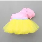 Netted Self Design Frock for Girls 