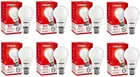 EVEREADY 9 W Standard B22 LED Bulb (White, Pack of 8) (Pack of 8)