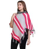 Woolen Self-Design Ponchos for Women 