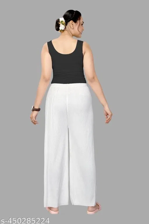Palazzos for Women, Pack of 3 (Yellow, L)