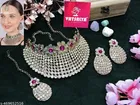Mehandi Finish Golden Diamonds Bridal Choker Set for Women 