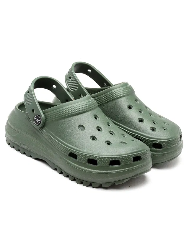Clogs for Women (Green, 8)