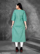 Chevron Embroidered Cotton Kurti for Women 