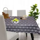 PVC Printed Table Cover (Grey, 54x78 Inches)