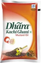 Dhara Kachi Ghani Mustard Oil 1 L (Pouch)