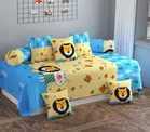 Microfiber Diwan Cover Set (Sky Blue, Pack of 8)