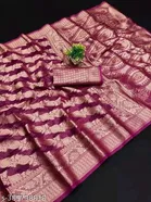 Organza Zari Woven Saree for Women 