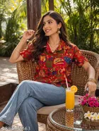 Floral Print Shirt Top for Women 