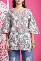 Cotton Printed Top for Women 