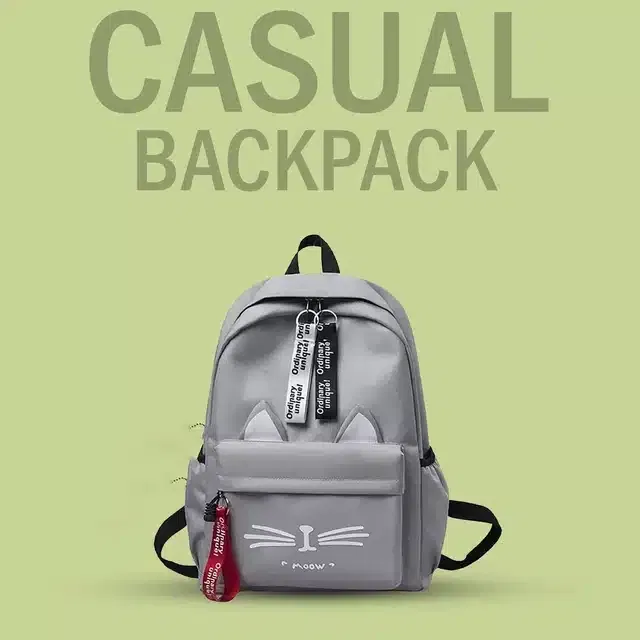 PU Backpacks for Women (Grey) (Pack of 1)
