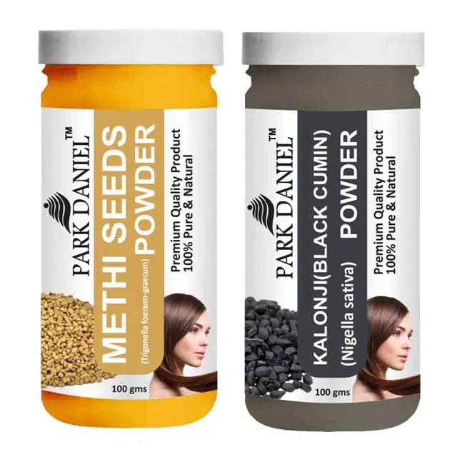 Park Daniel 100% Pure & Natural Methi Seeds Powder & Kalonji (Black Cumin) Powder (Pack Of 2, 100 g) (SE-428)