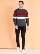 Full Sleeves Sweater For Men, Grey 