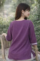 Floral Embroidered Rayon Kurti for Women 