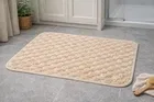 Emboshed Checkered Fluffy Soft Mat Biege [40x60]