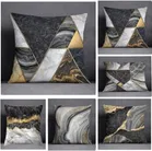 Crosmo Black Gold Printed Pack of 5 Cushion Cover 40x40 cm