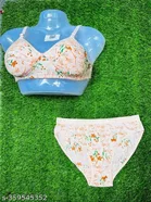 Cotton Blend Printed Lingerie Set for Women 