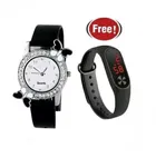Analog & Digital Watch Combo for Girls (Multicolor, Pack of 2)