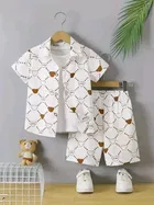 Cotton Silk Printed Clothing Set for Boys (Multicolor, 9-12 Months)