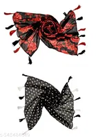 Chiffon Scarves for Women, Multicolor, Pack of 2
