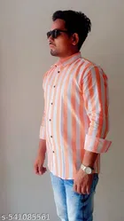Cotton Blend Striped Shirts for Men, Multicolor, Pack of 3 