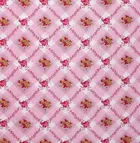 Arch Fab Pink Square Flower Double Bedsheet 88X90 Inch