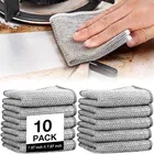 Stainless Steel Scrubs for Kitchen (Silver, Pack of 10)